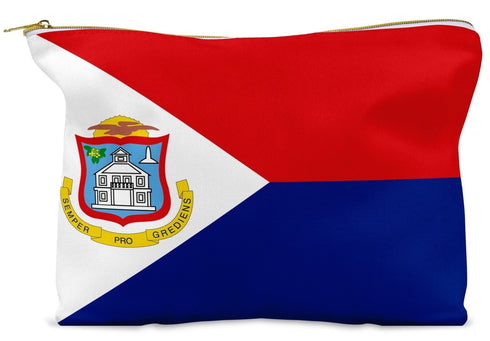 Sint Maarten Make-Up Cosmetic Pouch - CaribeHeart Sint Maarten