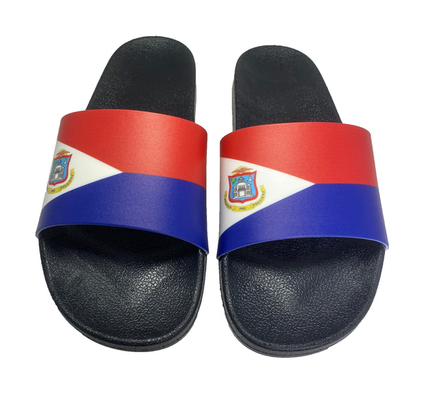 Sint Maarten Slide Sandals - CaribeHeart Sint Maarten