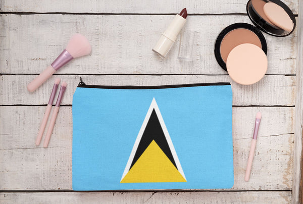 St. Lucia Make-Up Cosmetic Pouch - CaribeHeart Saint Lucia