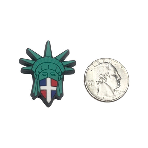 Dominican Republic Flag - Statue of Liberty - Shoe Charm - CaribeHeart Dominican Republic