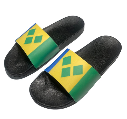 St.Vincent & The Grenadines Slide Sandals - CaribeHeart Saint Vincent