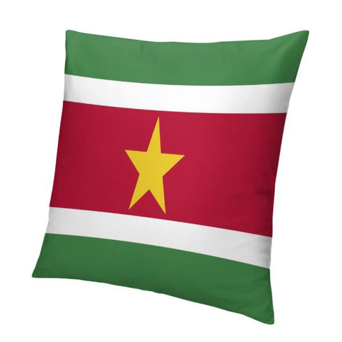 Suriname Flag Throw Pillow - CaribeHeart Suriname