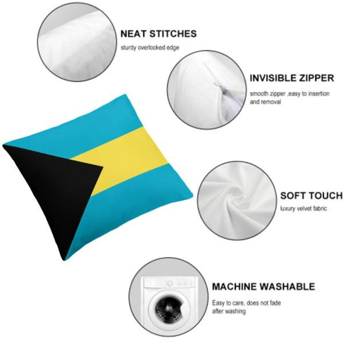 The Bahamas Flag Throw Pillow - CaribeHeart The Bahamas