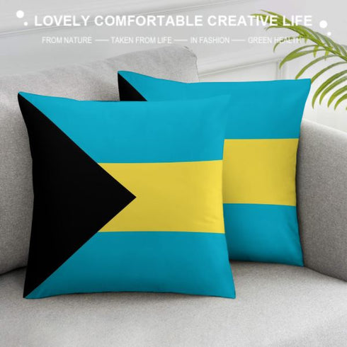 The Bahamas Flag Throw Pillow - CaribeHeart The Bahamas