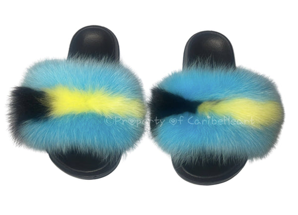 The Bahamas Fluffy Slipper - CaribeHeart The Bahamas