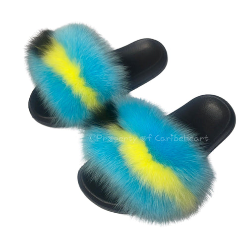 The Bahamas Fluffy Slipper - CaribeHeart The Bahamas