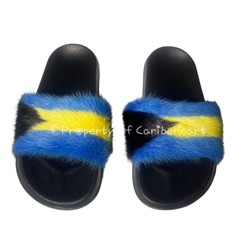 The Bahamas Mink Slipper - CaribeHeart The Bahamas