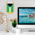 The Bahamas Rearview Mirror Flag - CaribeHeart The Bahamas