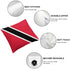 Trinidad and Tobago Flag Throw Pillow - CaribeHeart Trinidad