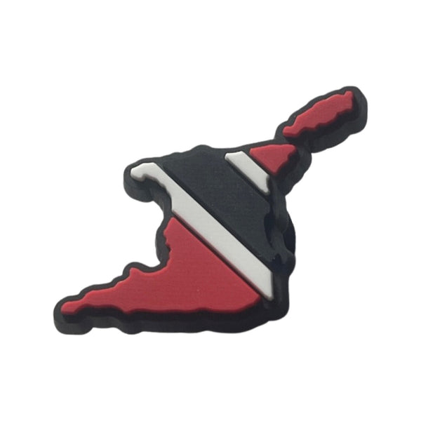 Trinidad & Tobago Flag Map Shoe Charm - CaribeHeart Trinidad