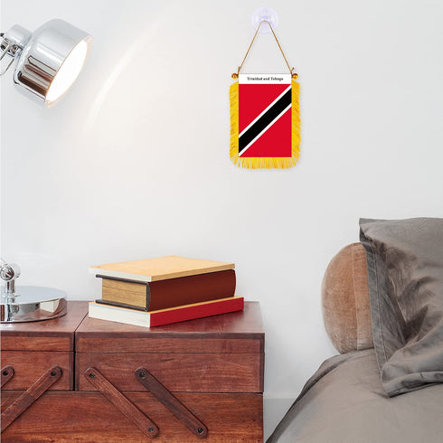 Trinidad & Tobago Rearview Mirror Flag - CaribeHeart Trinidad