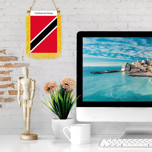 Trinidad & Tobago Rearview Mirror Flag - CaribeHeart Trinidad