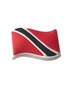 Trinidad Wavy Flag Shoe Charm - CaribeHeart Trinidad
