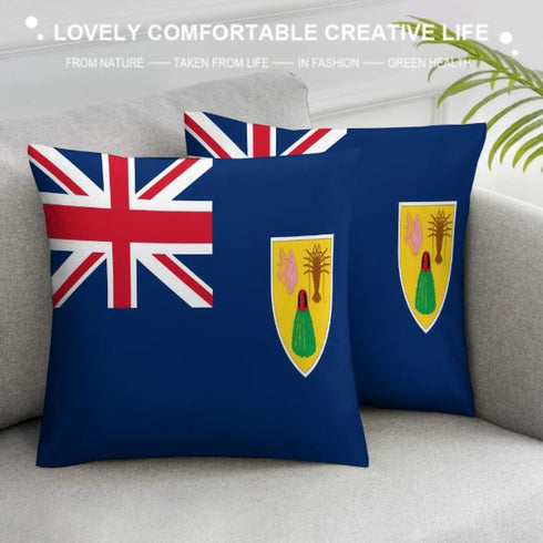Turks and Caicos Flag Throw Pillow - CaribeHeart Turks and Caicos