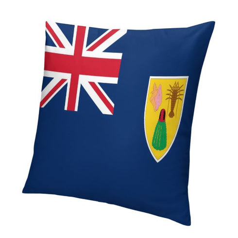 Turks and Caicos Flag Throw Pillow - CaribeHeart Turks and Caicos