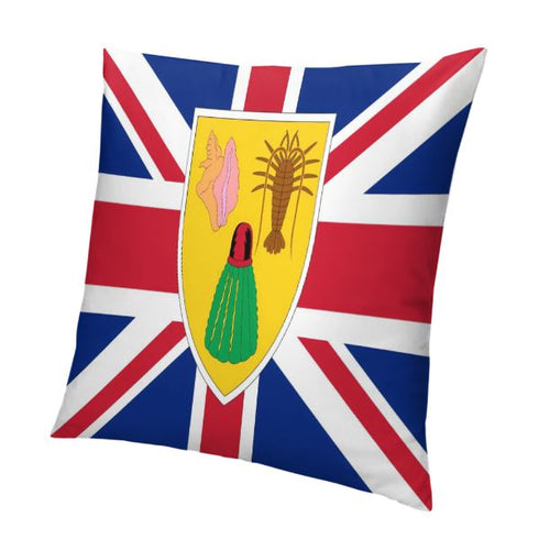 Turks and Caicos Flag Throw Pillow - CaribeHeart Turks and Caicos