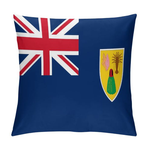 Turks and Caicos Flag Throw Pillow - CaribeHeart Turks and Caicos