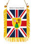 Turks & Caicos Islands Rearview Mirror Flag - CaribeHeart Turks and Caicos