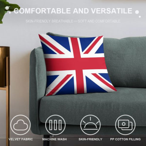 United Kingdom Flag Throw Pillow - CaribeHeart United Kingdom