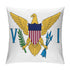 US Virgin Islands Flag Throw Pillow - CaribeHeart Virgin Islands