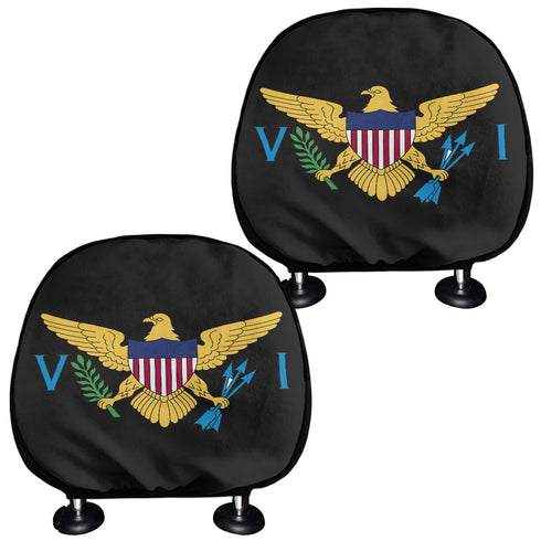 US Virgin Islands Headrest Cover - CaribeHeart Virgin Islands