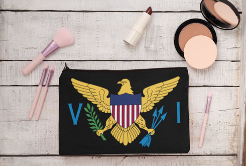 U.S. Virgin Islands Make-Up Cosmetic Pouch - CaribeHeart Virgin Islands