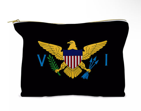 U.S. Virgin Islands Make-Up Cosmetic Pouch - CaribeHeart Virgin Islands