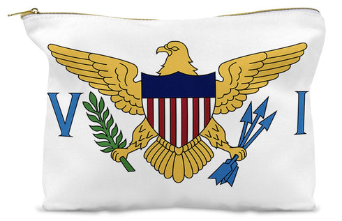 U.S. Virgin Islands Make-Up Cosmetic Pouch - CaribeHeart Virgin Islands