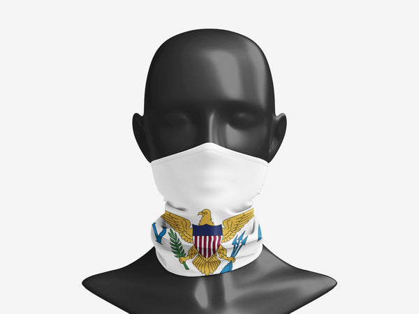 US Virgin Islands Neck Gaiter - CaribeHeart Virgin Islands