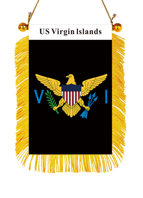 USVI Rearview Mirror Flag - CaribeHeart Virgin Islands