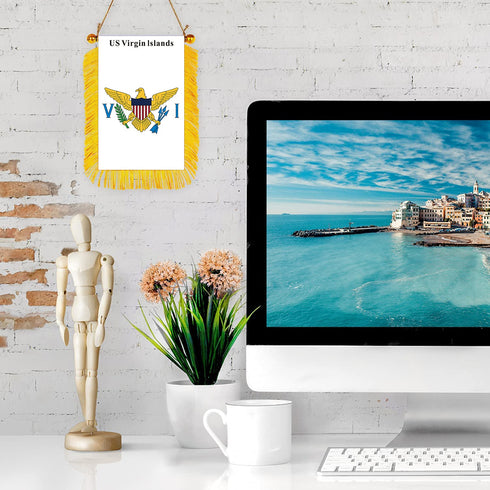 USVI Rearview Mirror Flag - CaribeHeart Virgin Islands