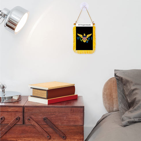 USVI Rearview Mirror Flag - CaribeHeart Virgin Islands