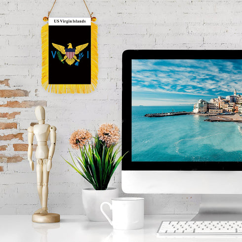 USVI Rearview Mirror Flag - CaribeHeart Virgin Islands