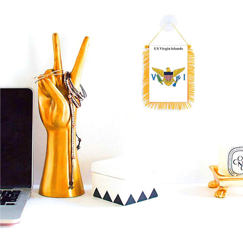 USVI Rearview Mirror Flag - CaribeHeart Virgin Islands