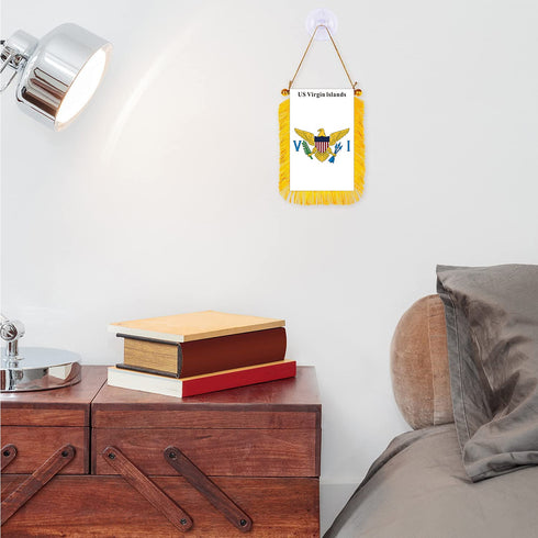 USVI Rearview Mirror Flag - CaribeHeart Virgin Islands