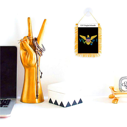 USVI Rearview Mirror Flag - CaribeHeart Virgin Islands