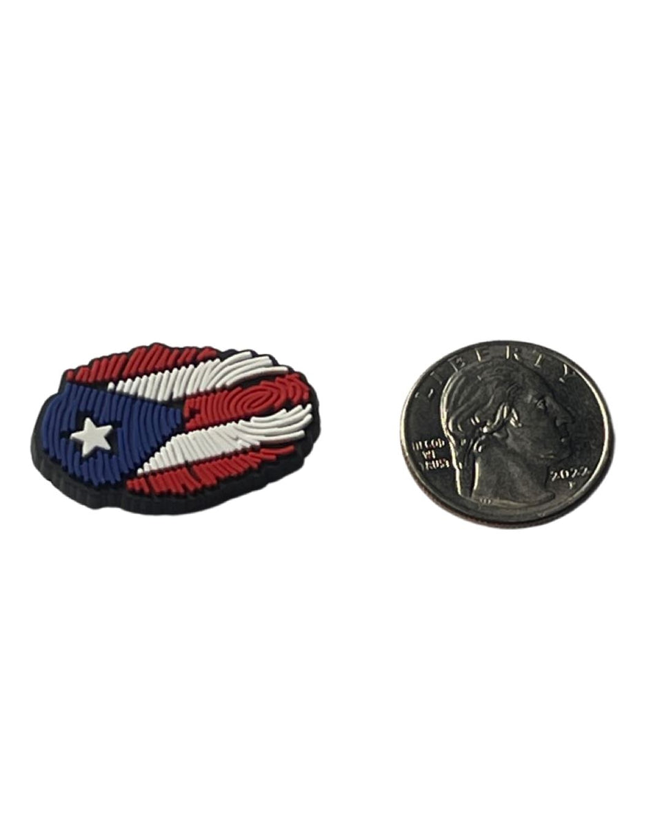 Puerto Rico Finger Print Shoe Charm | CaribeHeart