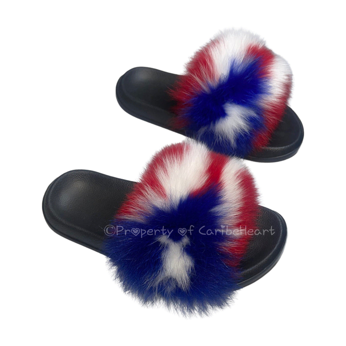 Puerto Rico Flag Fur Slippers | CaribeHeart